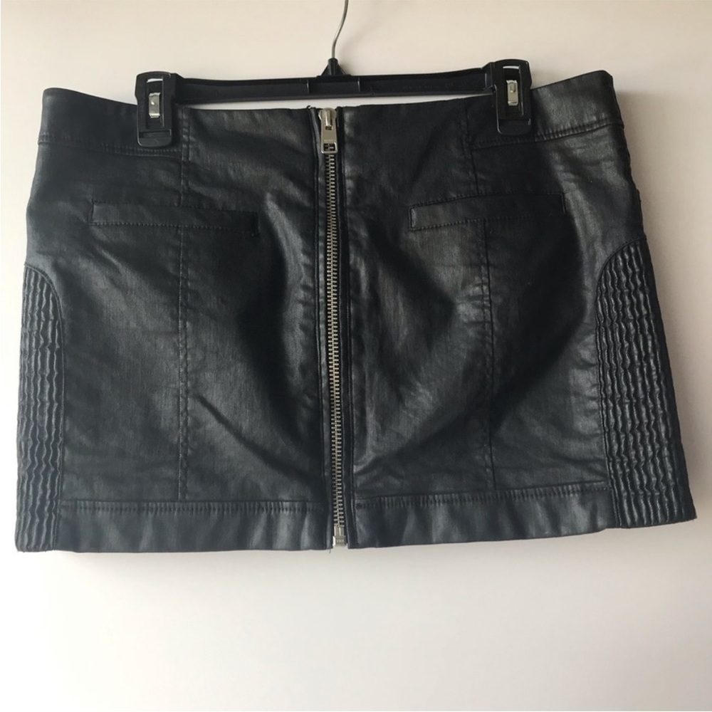 All Saints | Black Perette Biker Mini Skirt, 10 - Picture 7 of 8